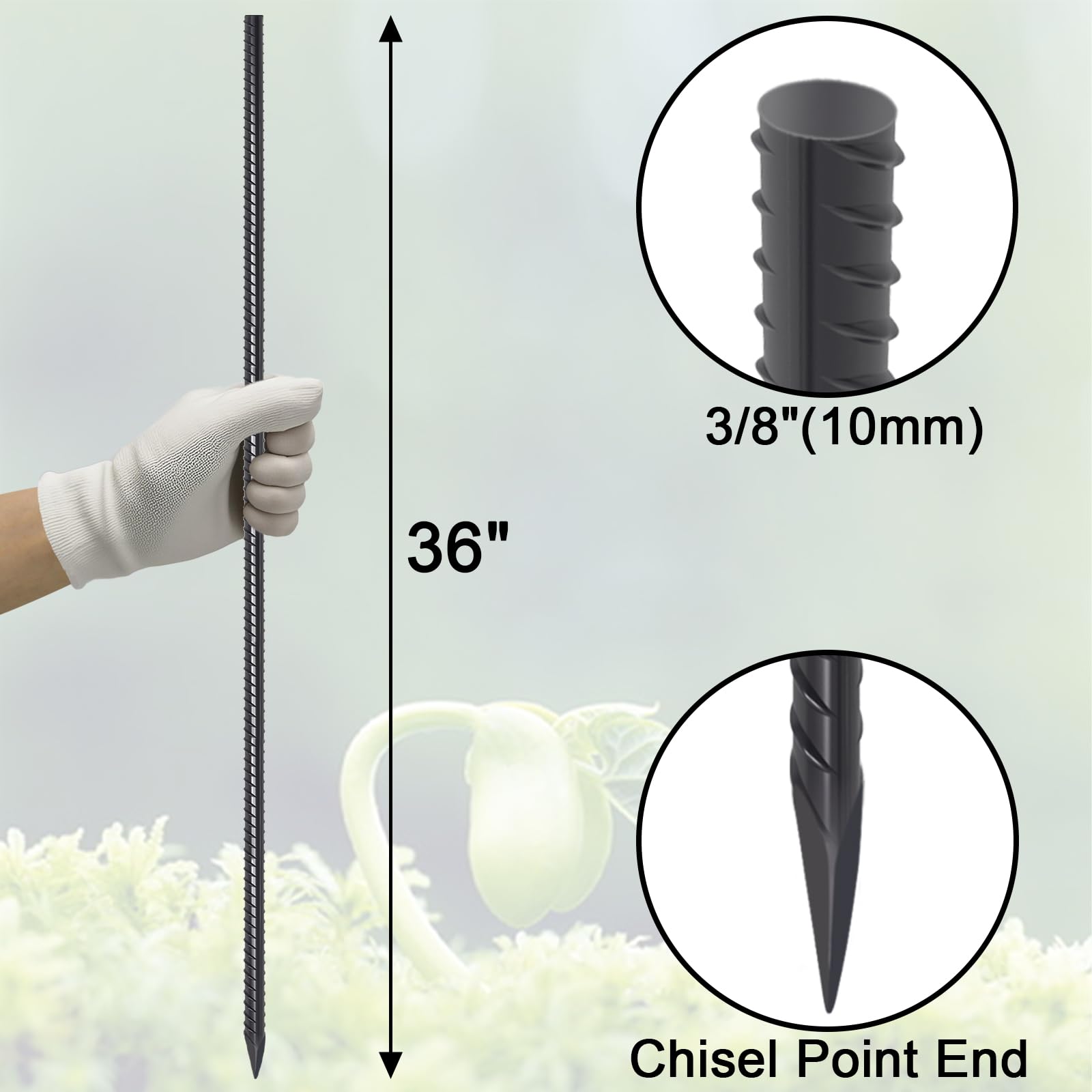 VVOKGO 36 inch Rebar Stake bundle of 8 pieces