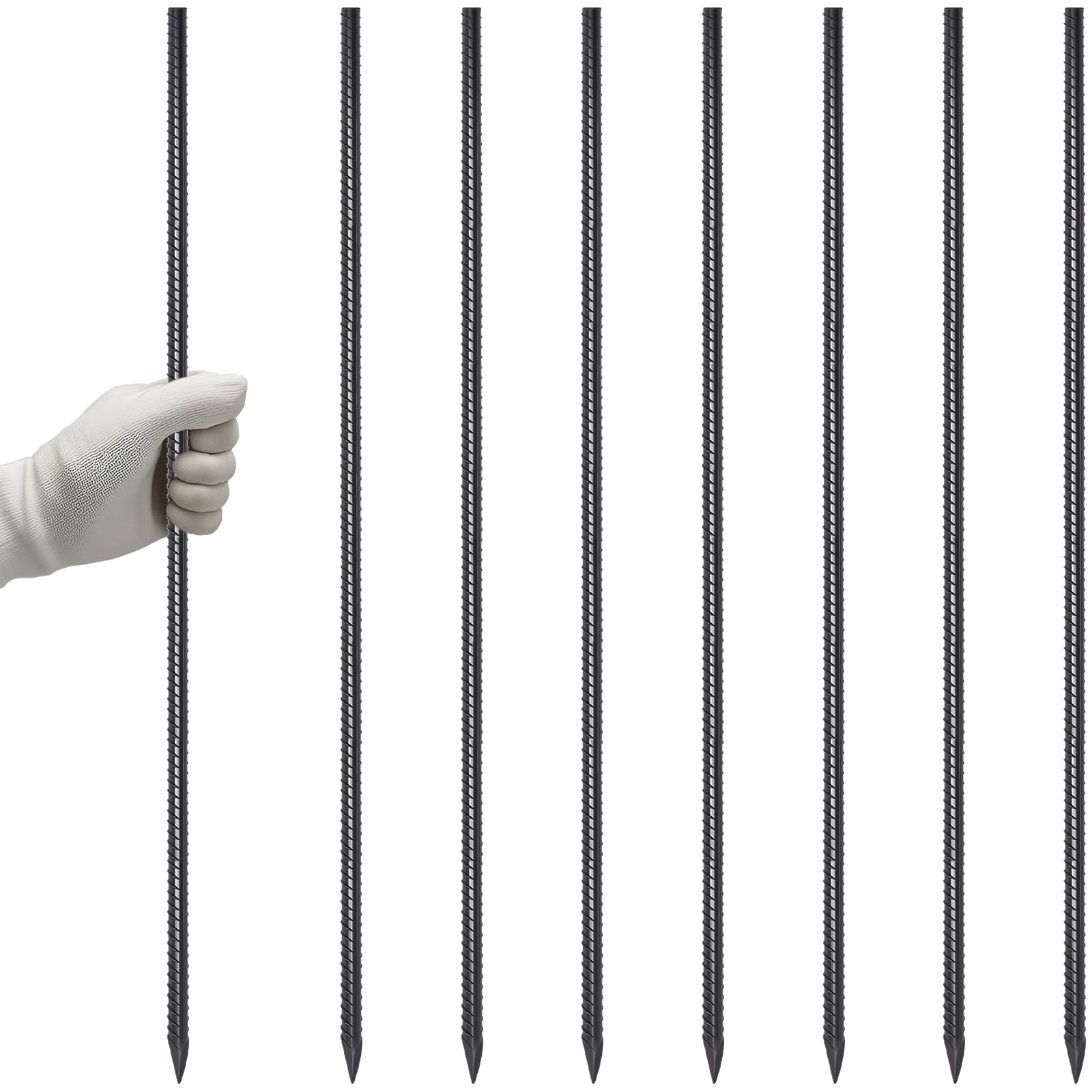 VVOKGO 36 inch Straight Rebar Stake front view
