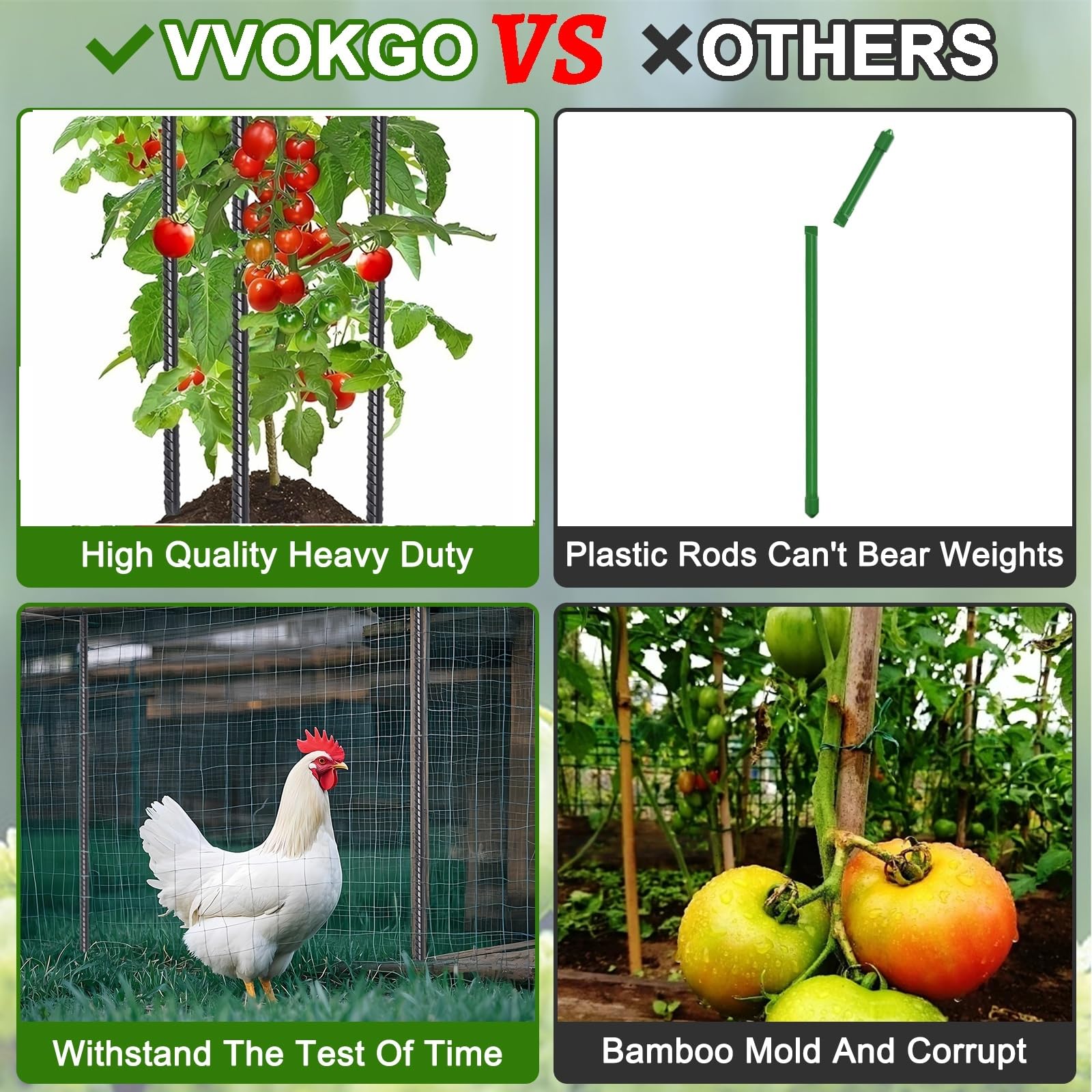 VVOKGO stakes in use securing plants