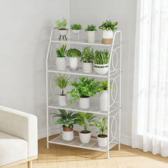 VyGrow Plant Stand with plants displayed on all tiers