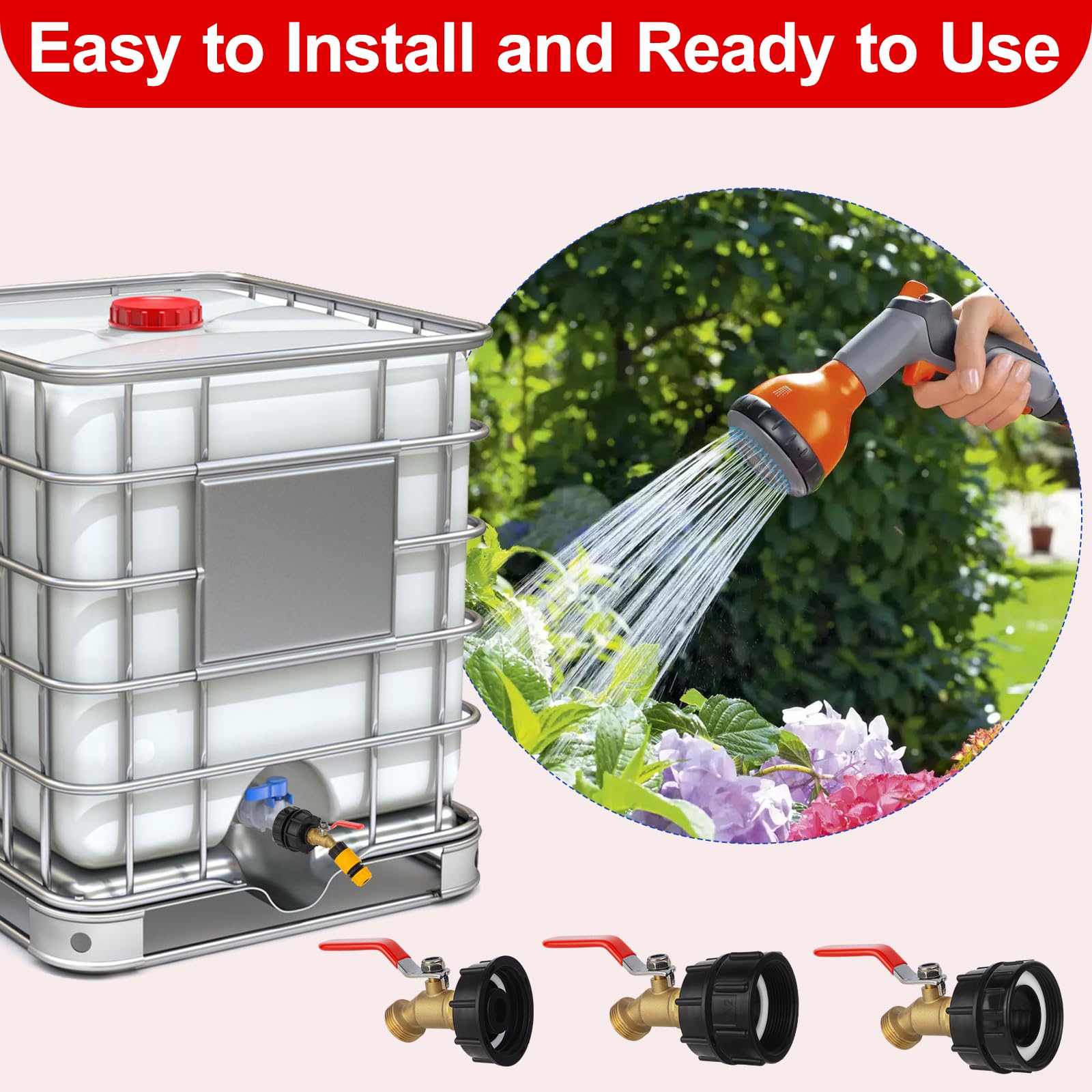 VYH IBC Tote Hose Adapter with thread seal tape