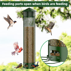 VYHAG Metal Squirrel Proof Bird Feeder open bottom for easy cleaning