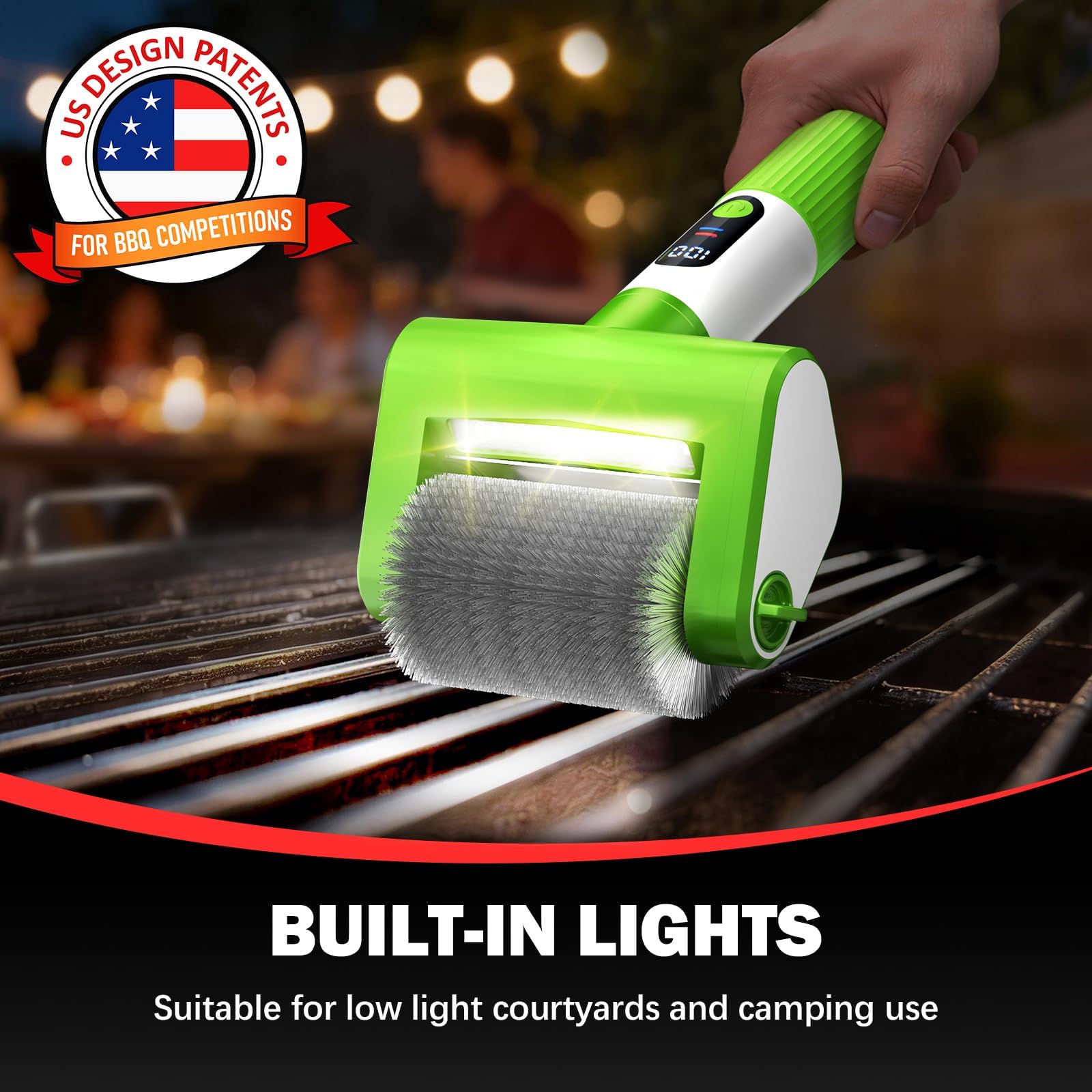 VYtoov Electric Grill Brush in green colour with accessories