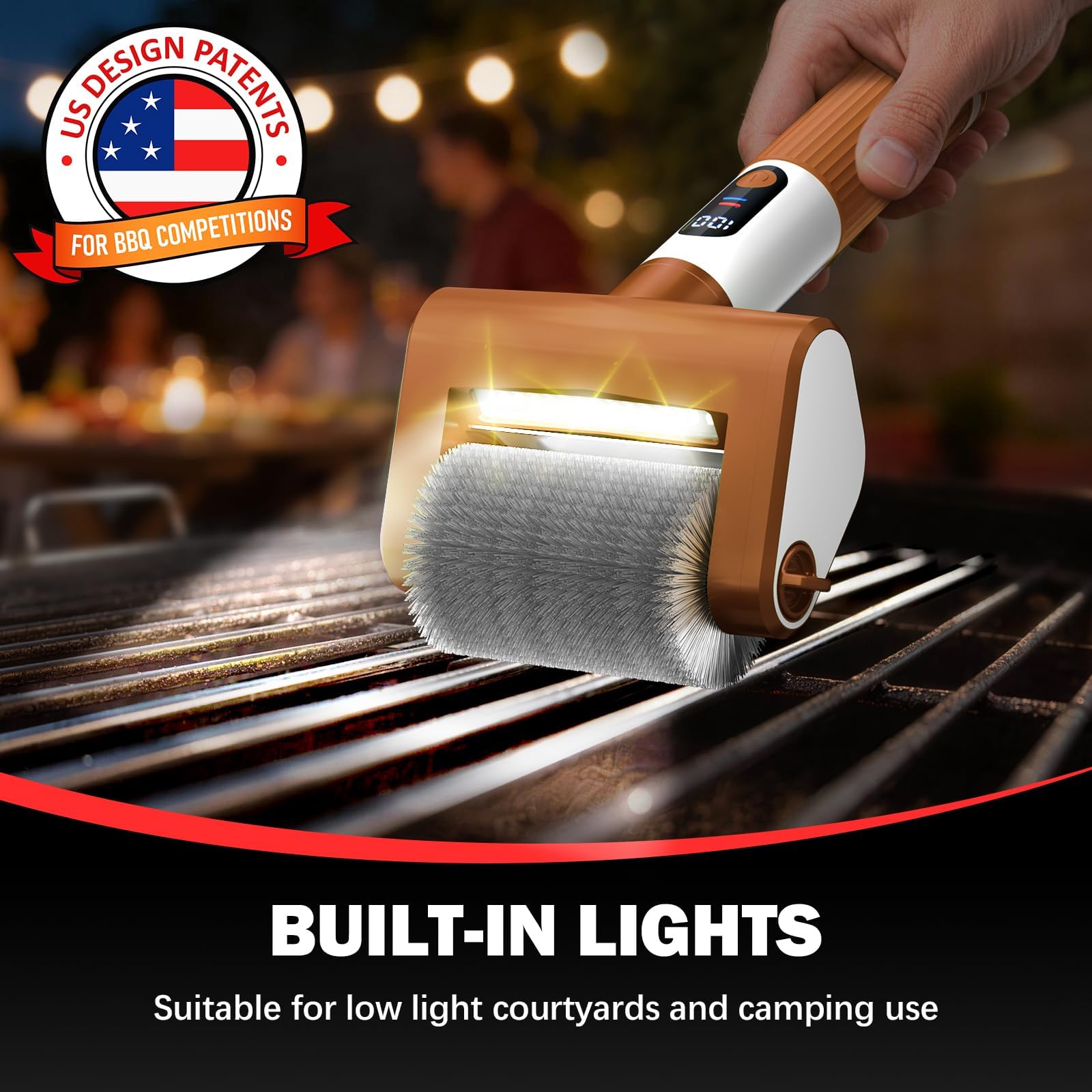 VYtoov Electric Grill Brush in packaging with product details