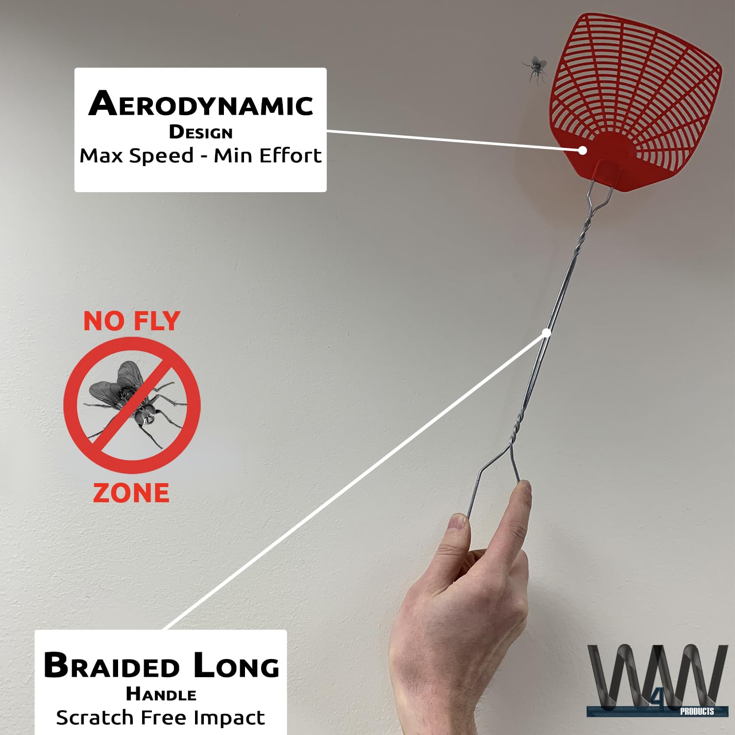 W4W Fly Swatter pack showcasing six swatters together