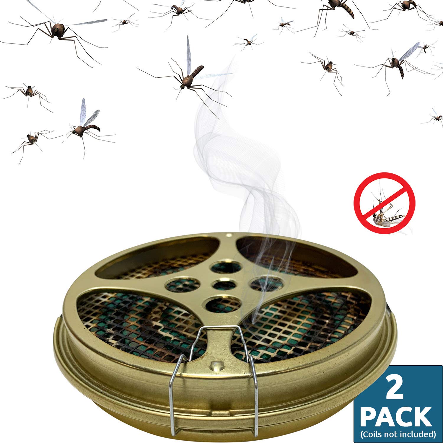 W4W Mosquito Coil Holder displayed outdoors on a patio