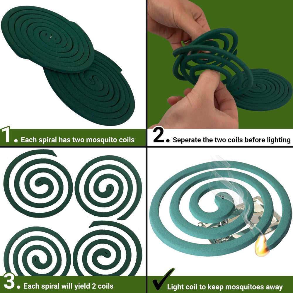 W4W Mosquito Repellent Coils with coil stands set up in a backyard