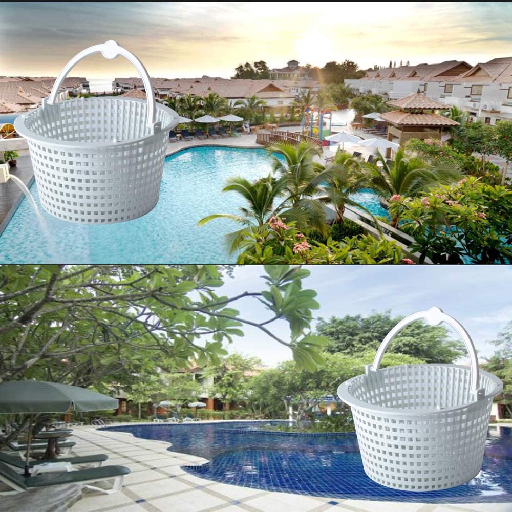 Wadoy Pool Skimmer Basket dimensions comparison with a ruler
