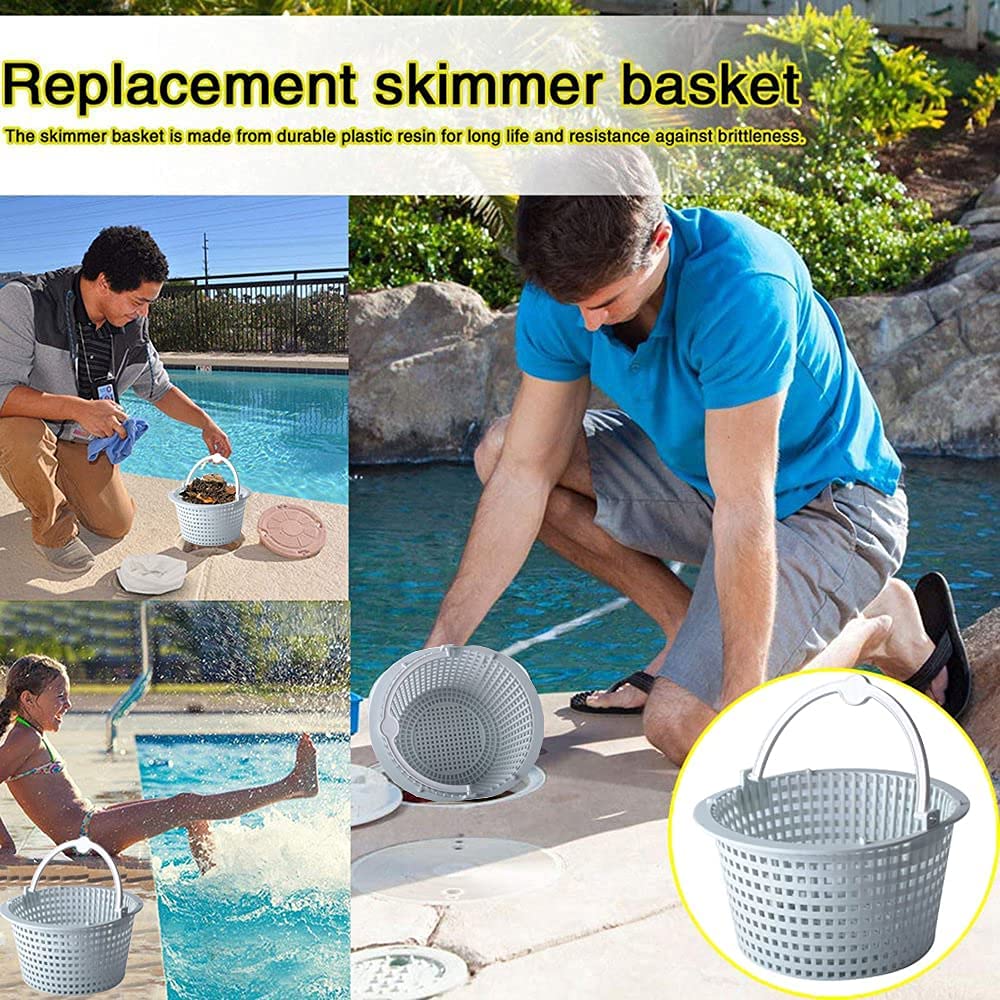 Wadoy Pool Skimmer Basket in use at the pool