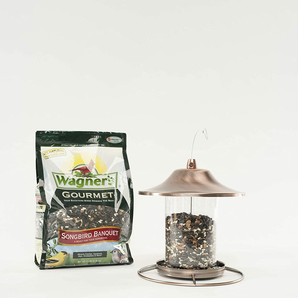 Wagner's Songbird Banquet Wild Bird Food displayed outdoors