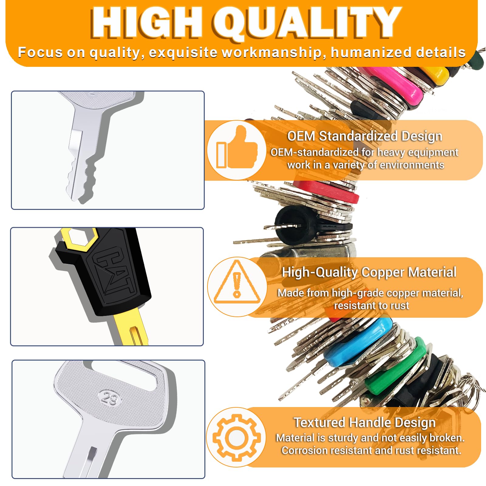 WAHLIN PARTS keys displayed with QR code for identification