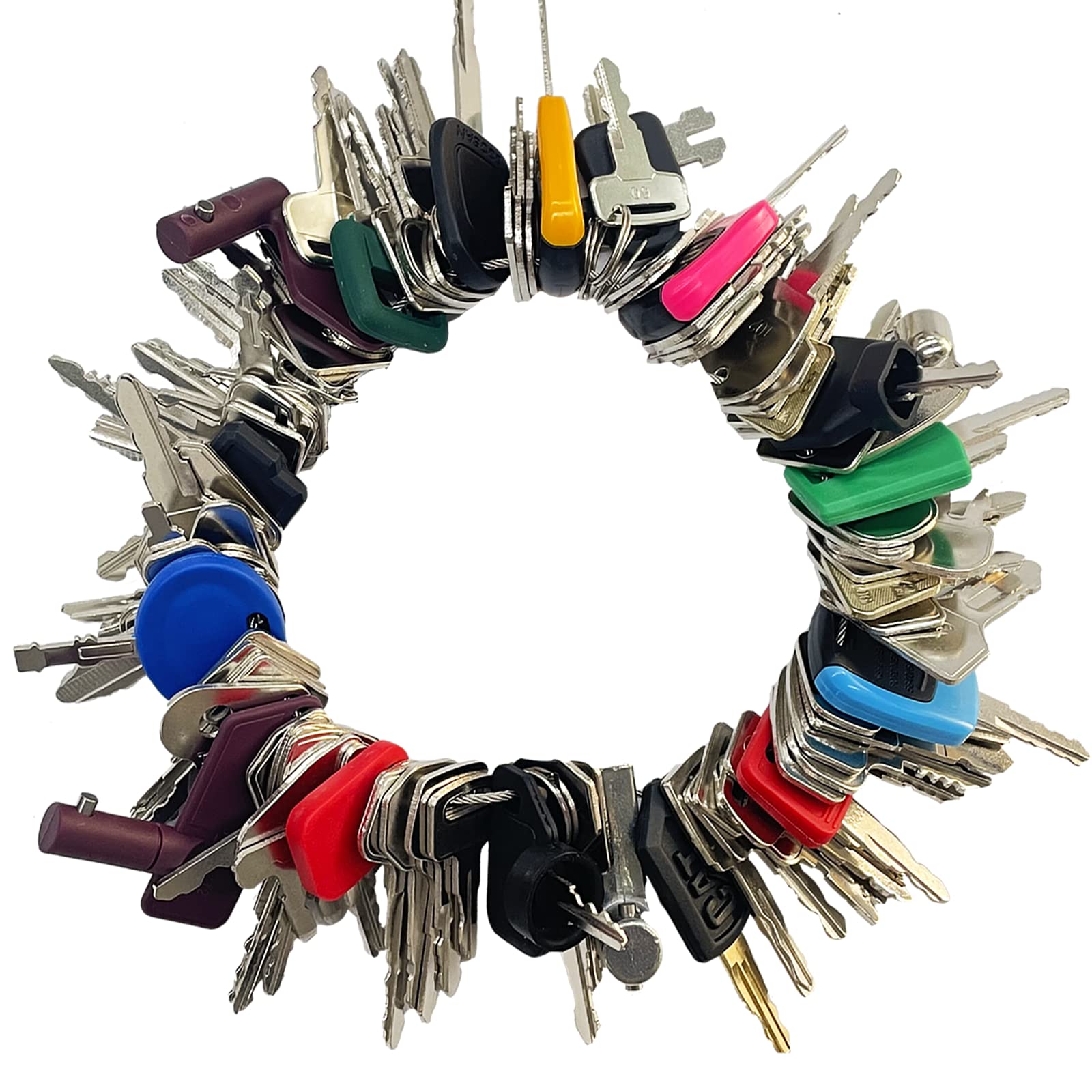 WAHLIN PARTS keys placed next to heavy machinery