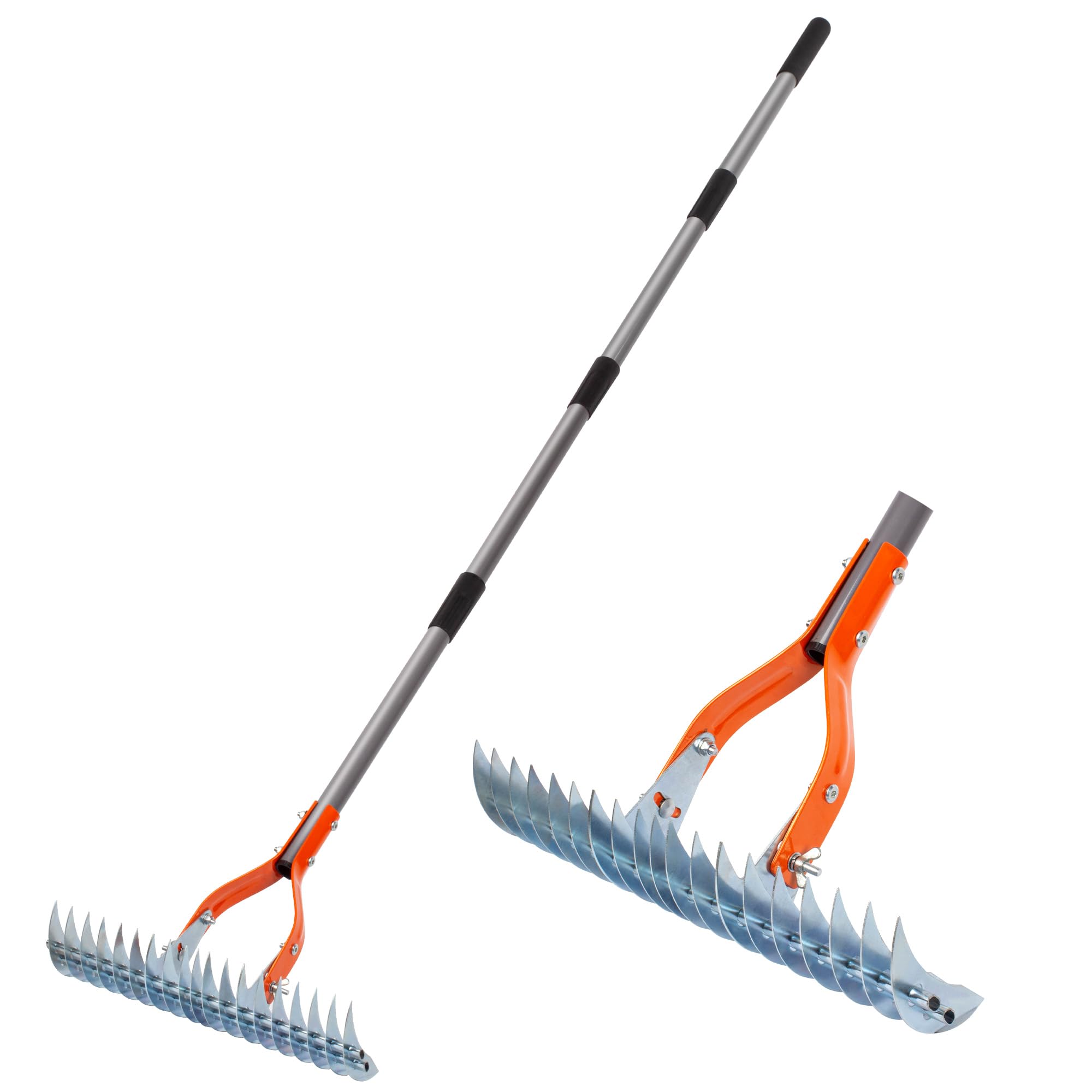Walensee 15-Inch Thatch Rake front view with dual-sided tines