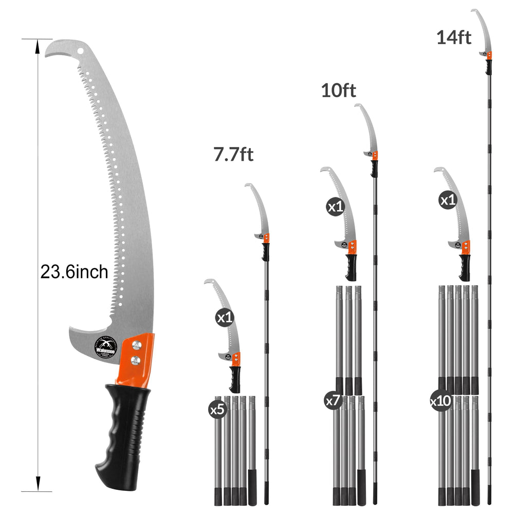 Walensee 7.7FT Pole Saw with non-slip handle close-up