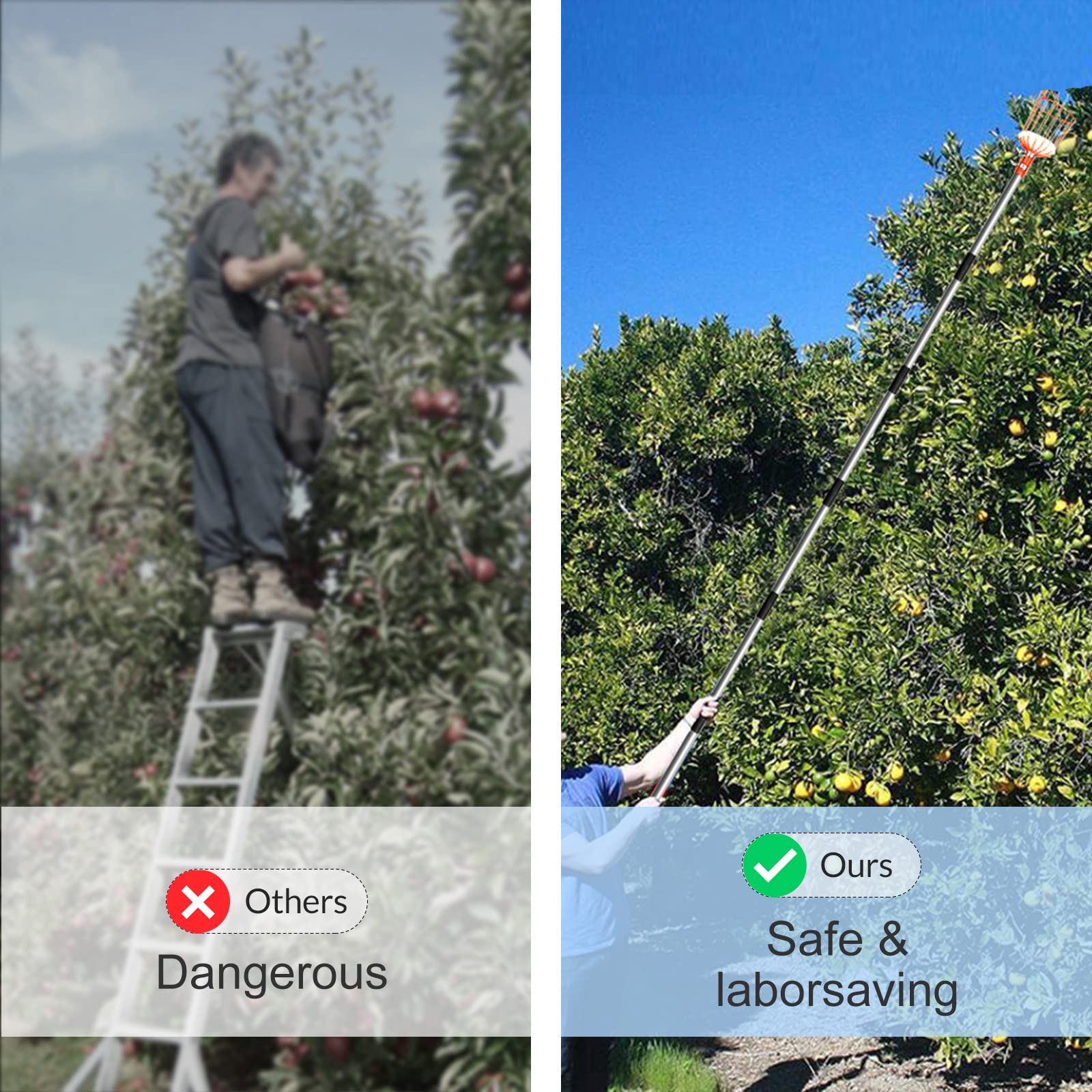 Walensee fruit picker basket absorbing impact