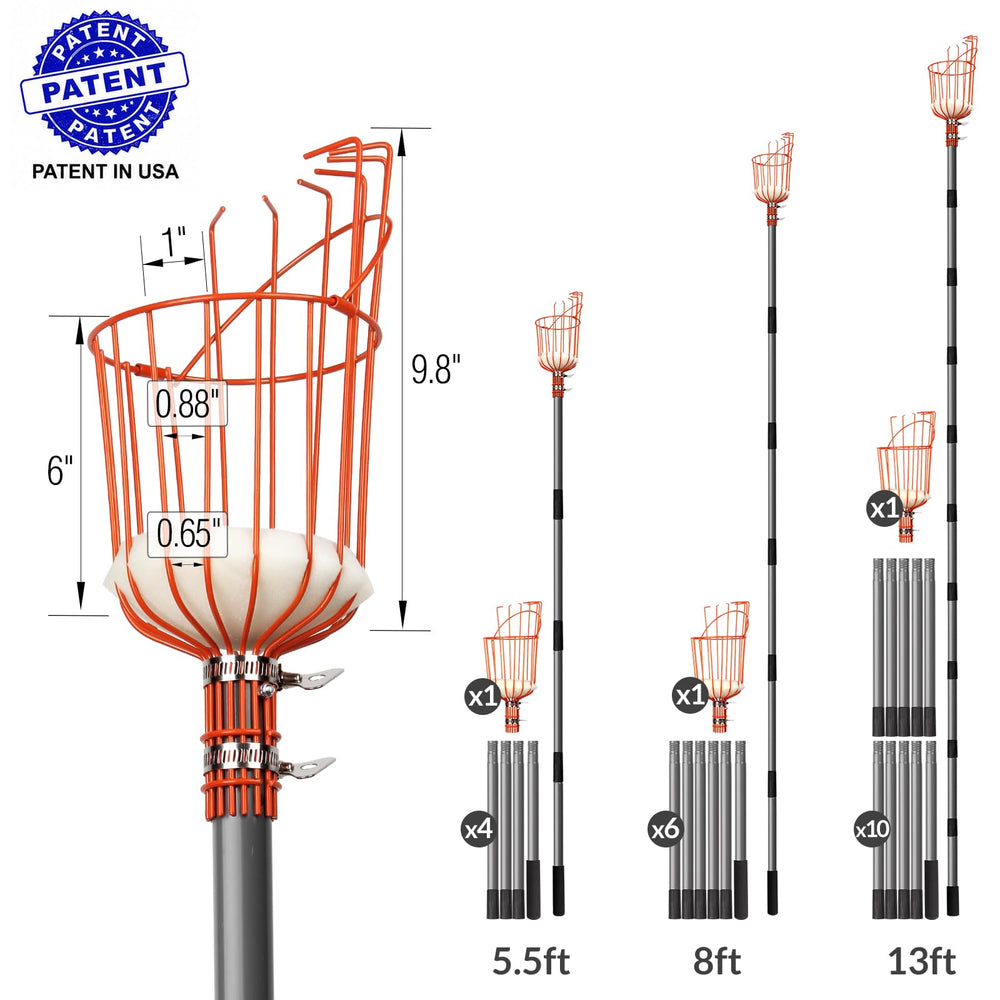 Walensee fruit picker pole orange basket close-up