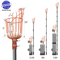 Walensee fruit picker pole orange basket close-up