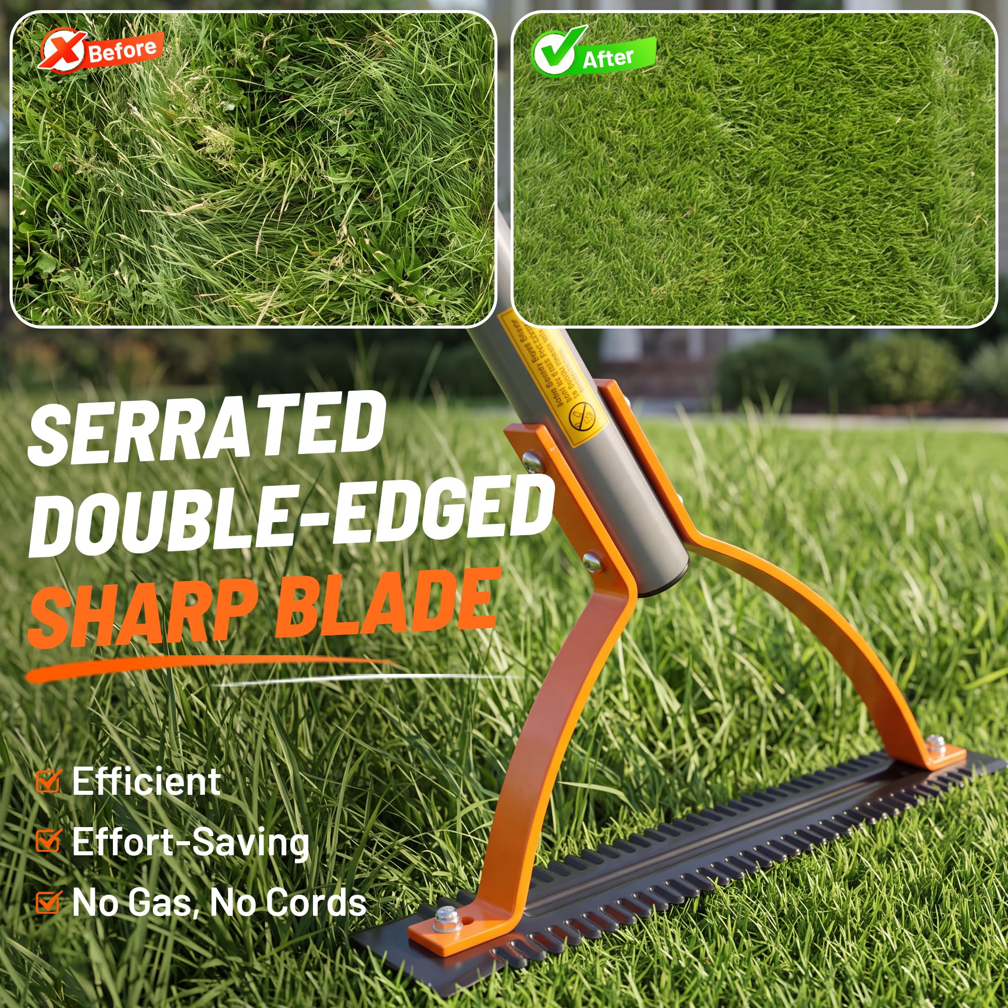 Walensee scythe with orange colour and ergonomic design