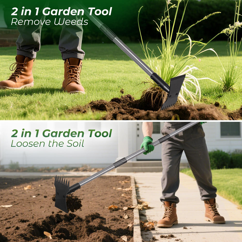 Walensee Weed Puller Tool showing the sharp hoe and rake features