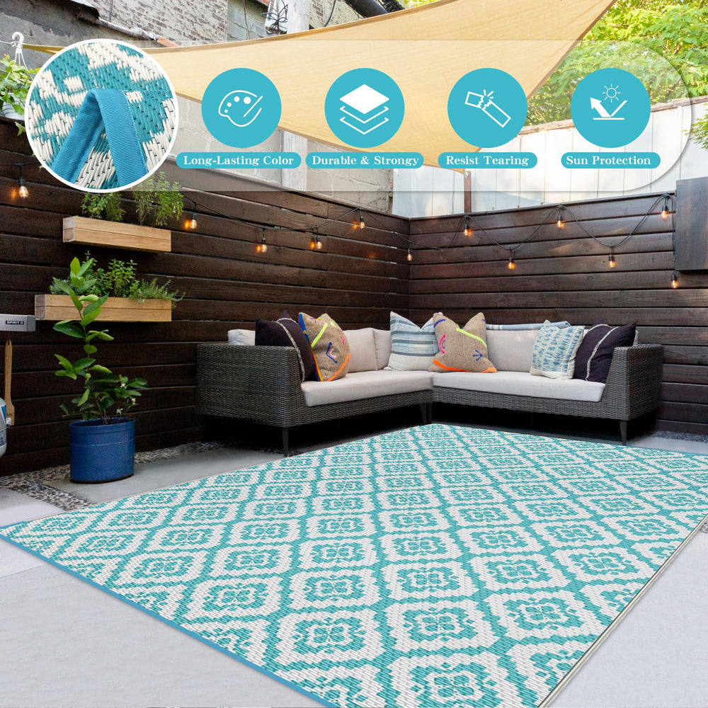 Wallona Outdoor Rug featuring reversible design