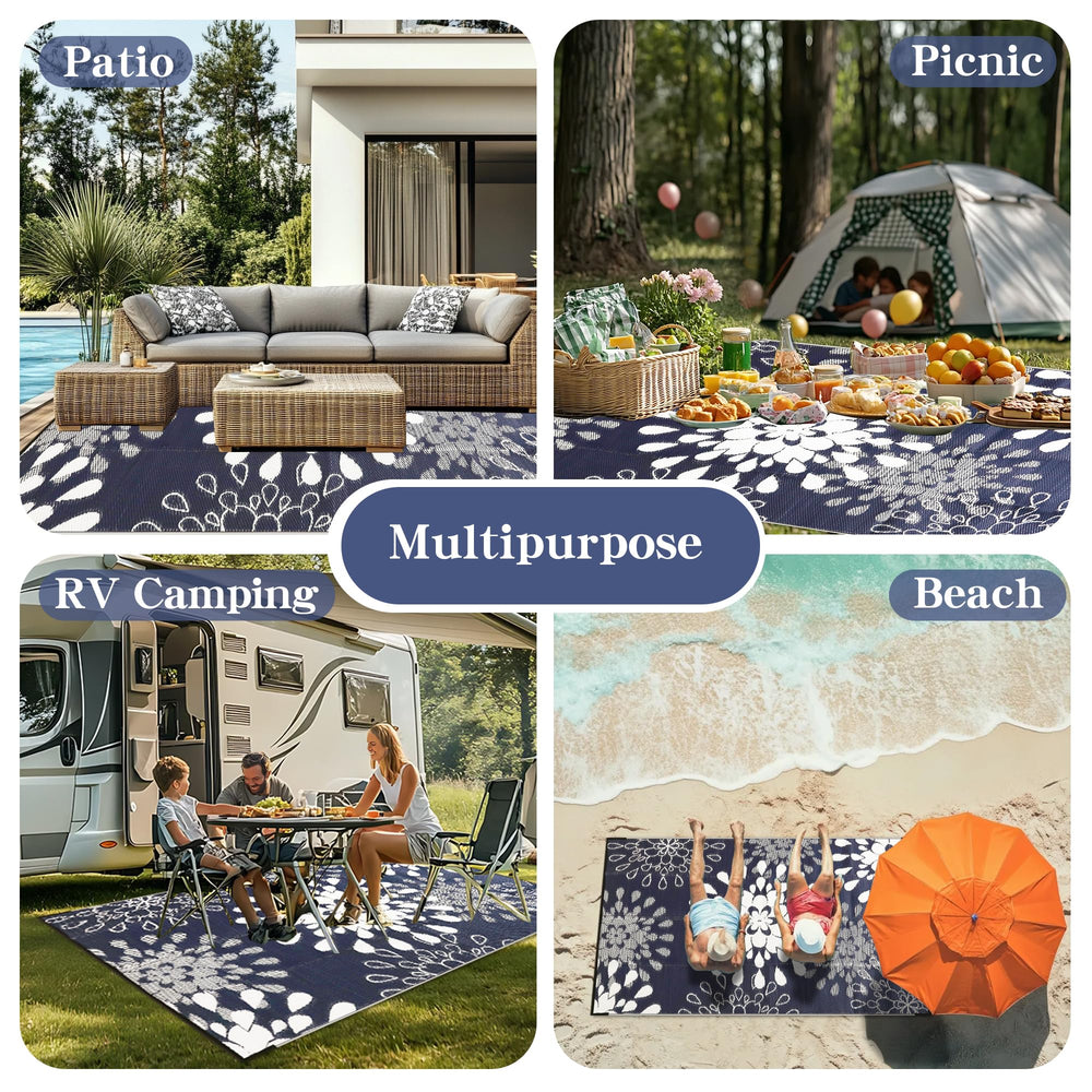 Wallona Outdoor Rug laid out at a picnic