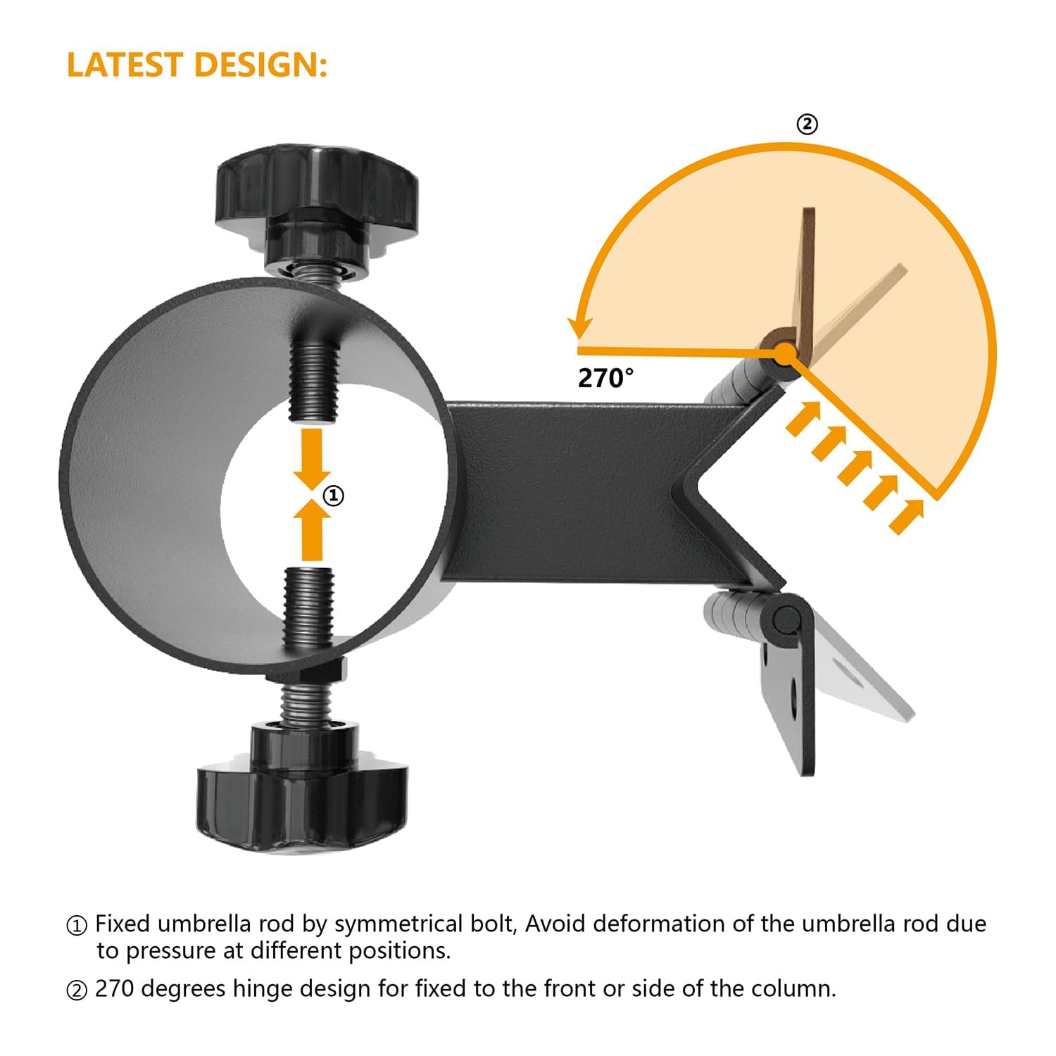 Walrkaur Stainless Steel Umbrella Holder side view