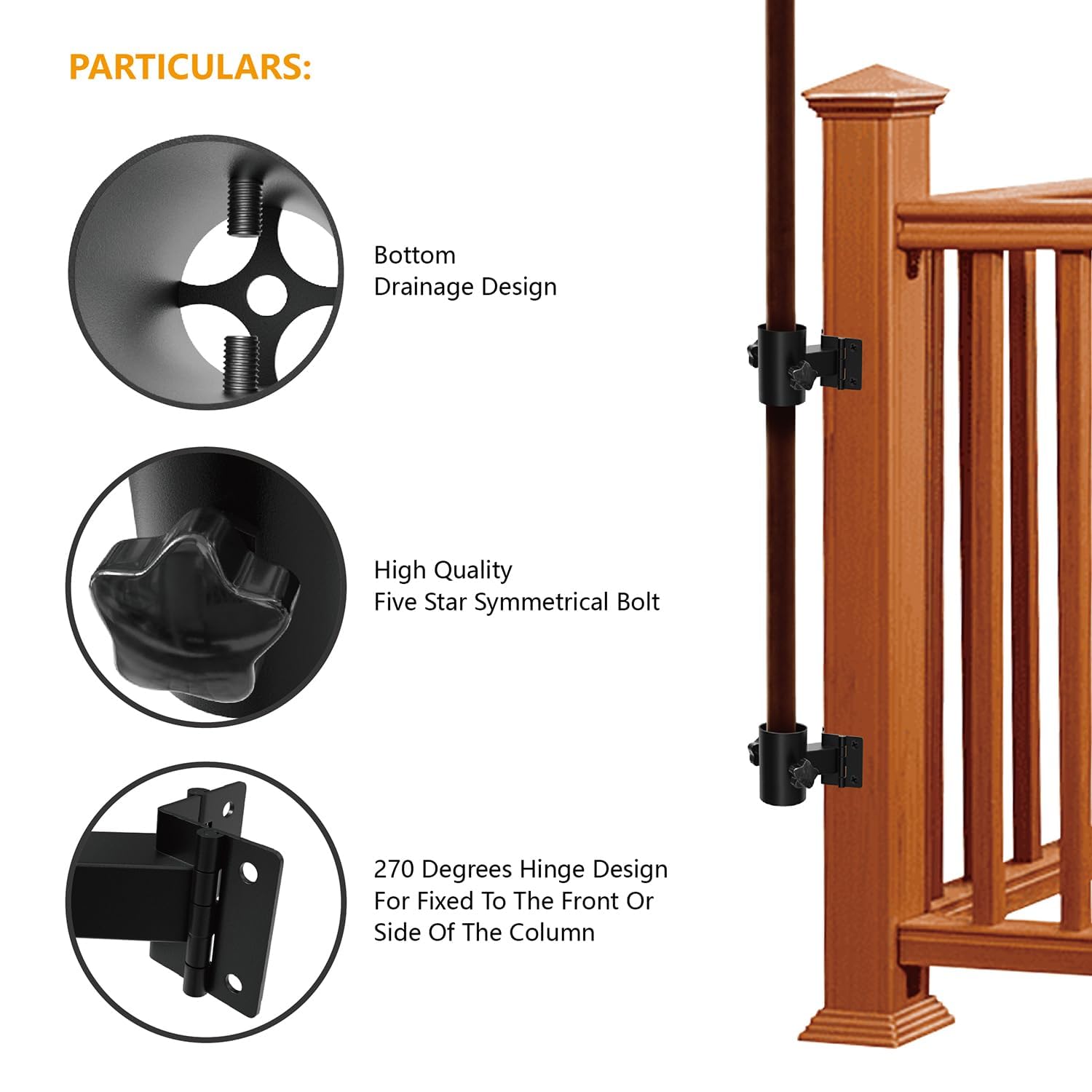 Walrkaur Umbrella Holder mounted on a post