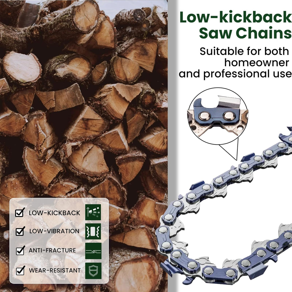 Wangenbro 16 Inch Chainsaw Chain side view showing teeth