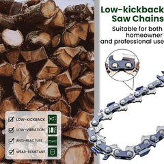 Wangenbro 16 Inch Chainsaw Chain side view showing teeth