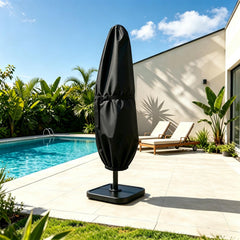 Wanocean Patio Umbrella Cover features zipper and drawstring