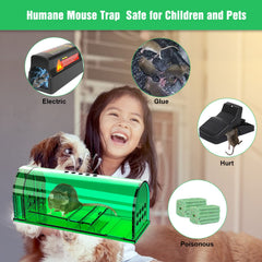 Wanqueen 6 pack of humane mouse traps displayed