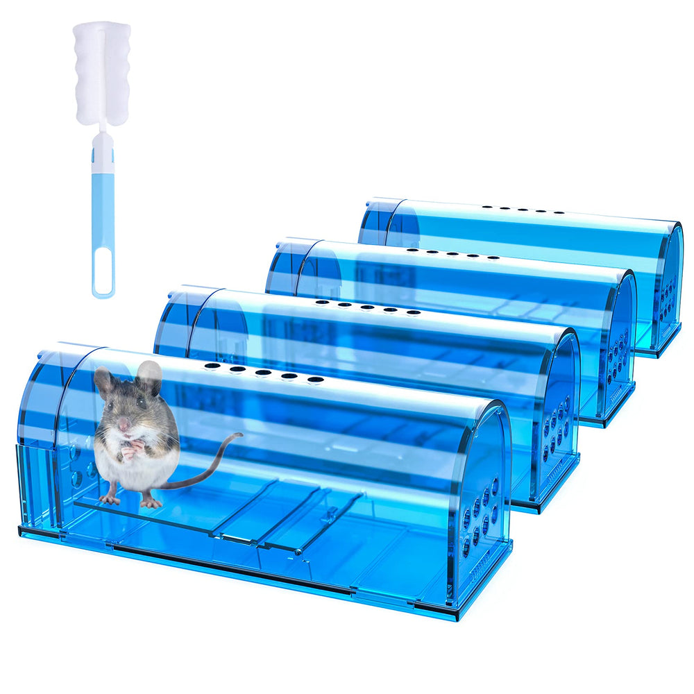 Wanqueen Humane Live Mouse Trap front view, blue