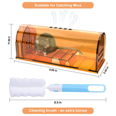 Wanqueen humane mouse trap side view with bait compartment