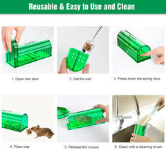 Wanqueen humane mouse trap with cleaning brush