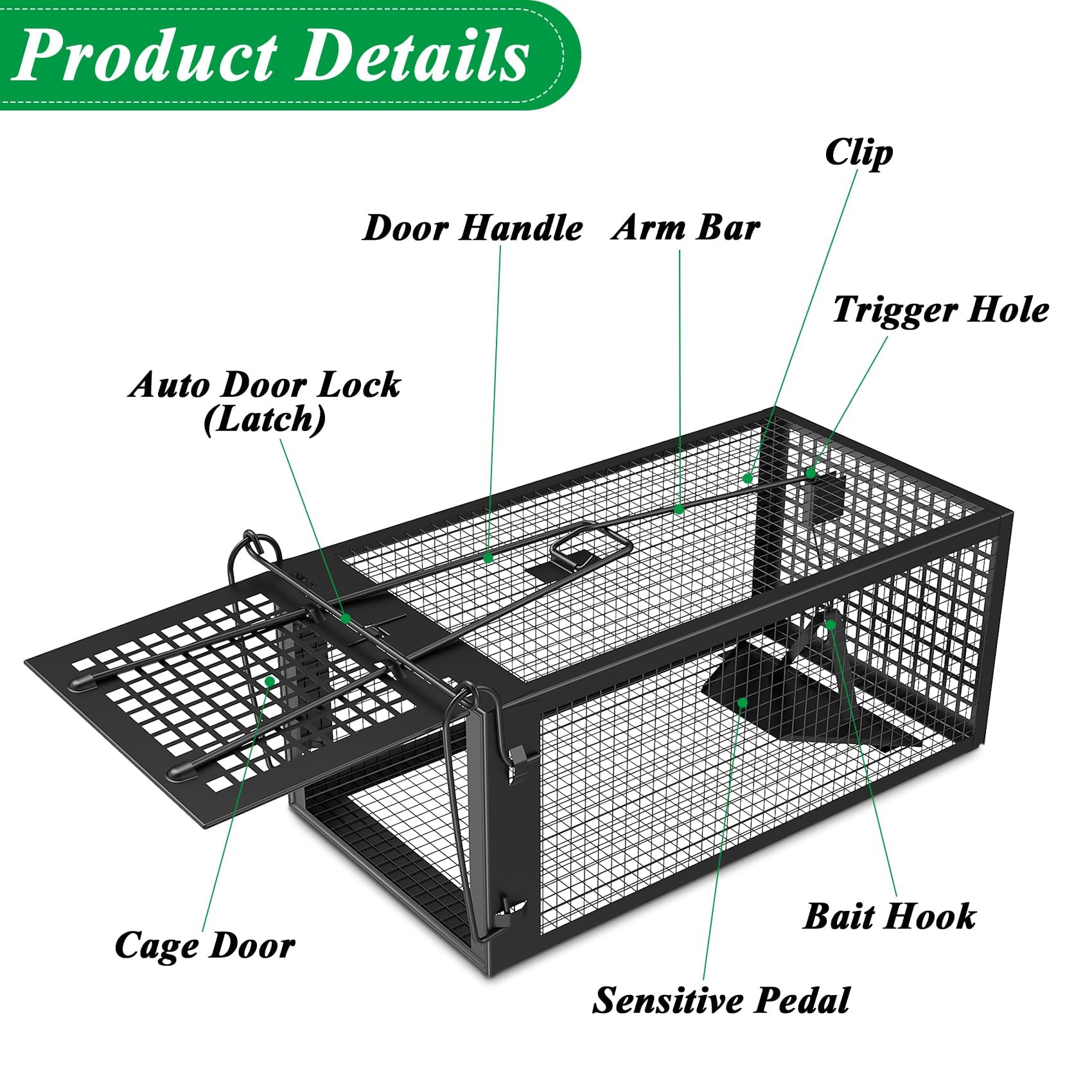 Wanqueen mouse trap details of galvanized steel material