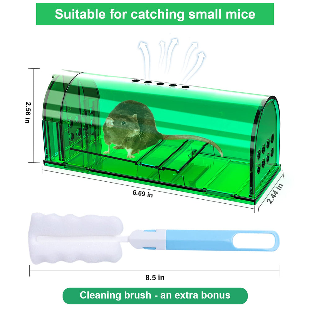 Wanqueen mouse trap with bait compartment open