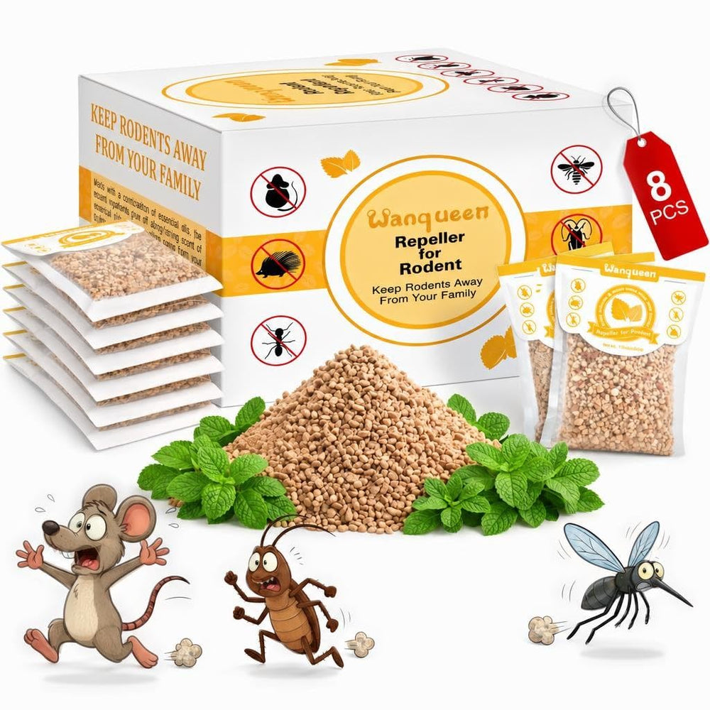 Wanqueen Rodent Mouse Repellent Pouches 8 Pack front view