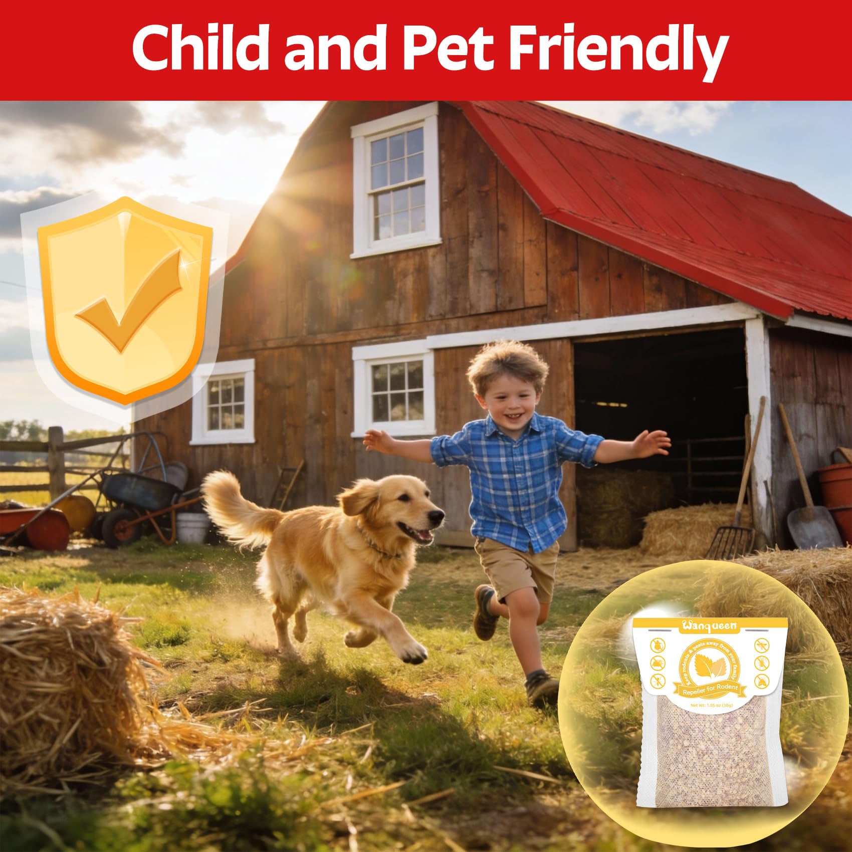 Wanqueen Rodent Repellent Pouches yellow colour