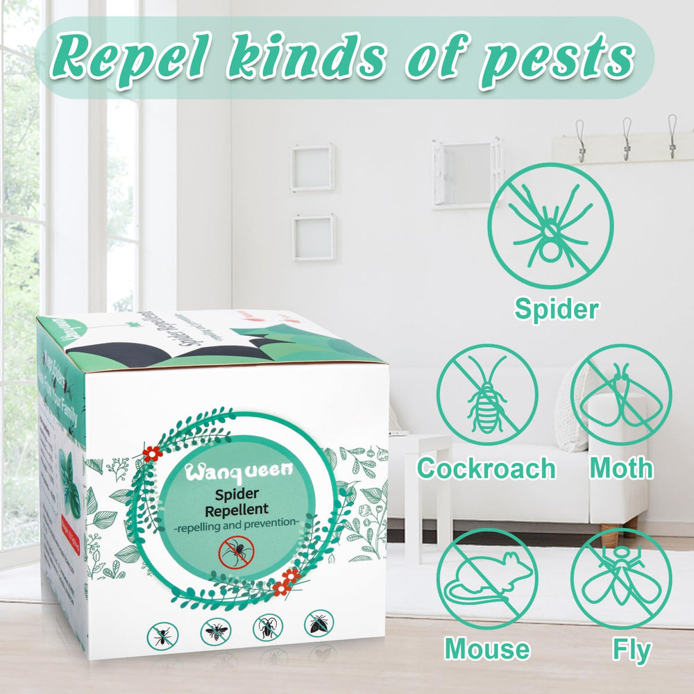 Wanqueen Spider Repellent Pouches displayed in a corner