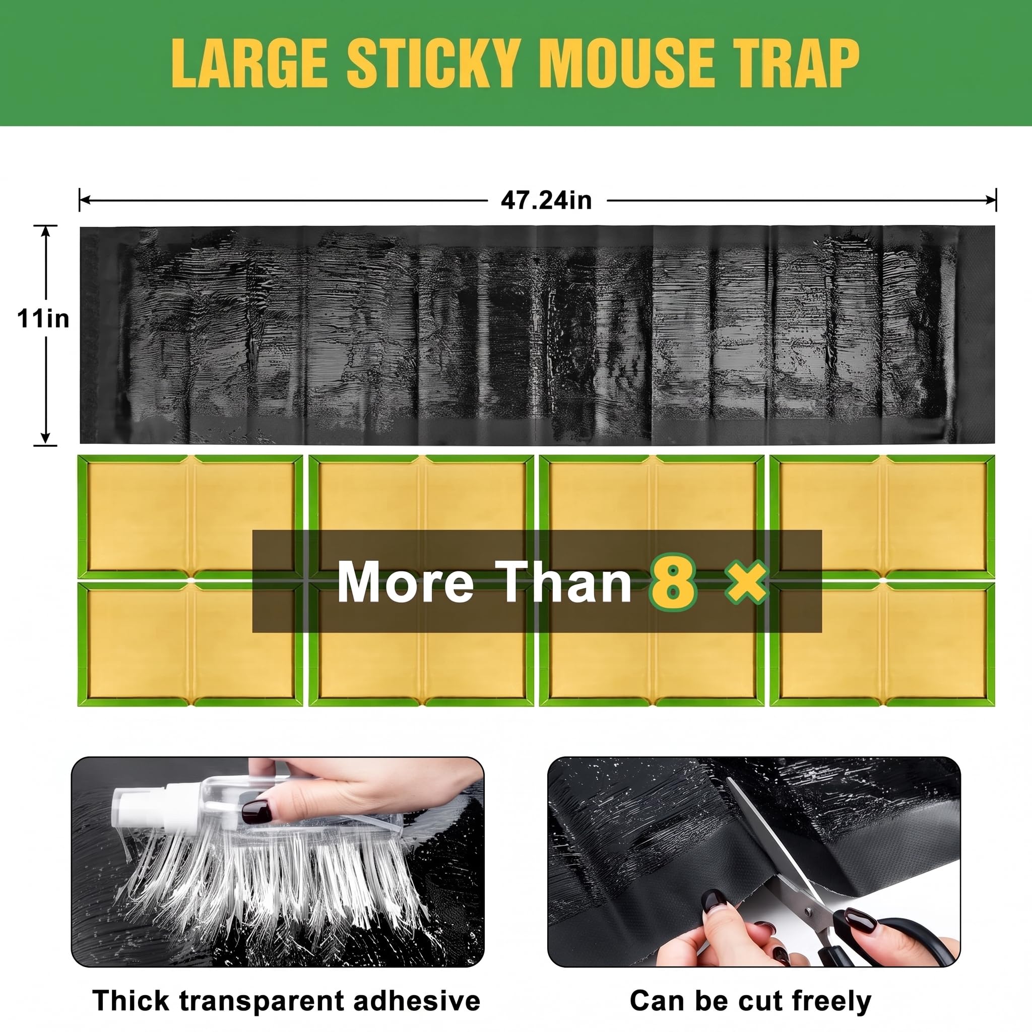 Wanqueen sticky mouse trap with clean-up instructions