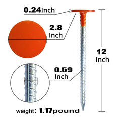 WANSRUYI heavy-duty marker stakes showing galvanized rebar construction