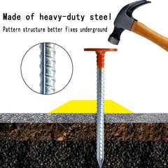 WANSRUYI Rebar Survey Marker Stake 12-inch orange side view