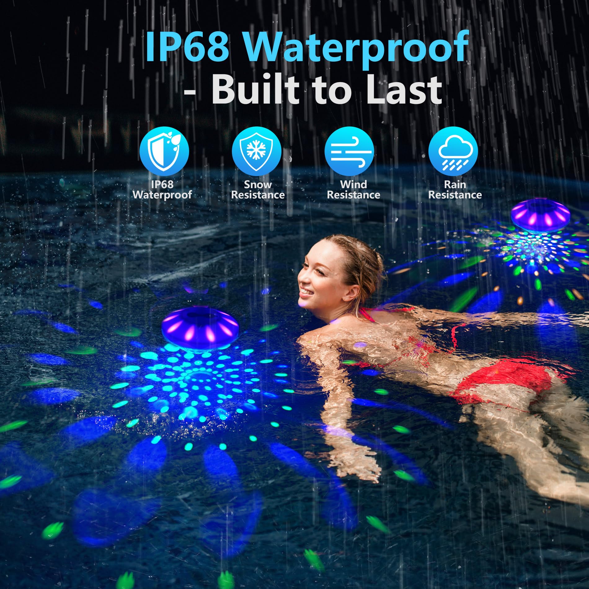 WANTERONG Floating Pool Lights with remote control
