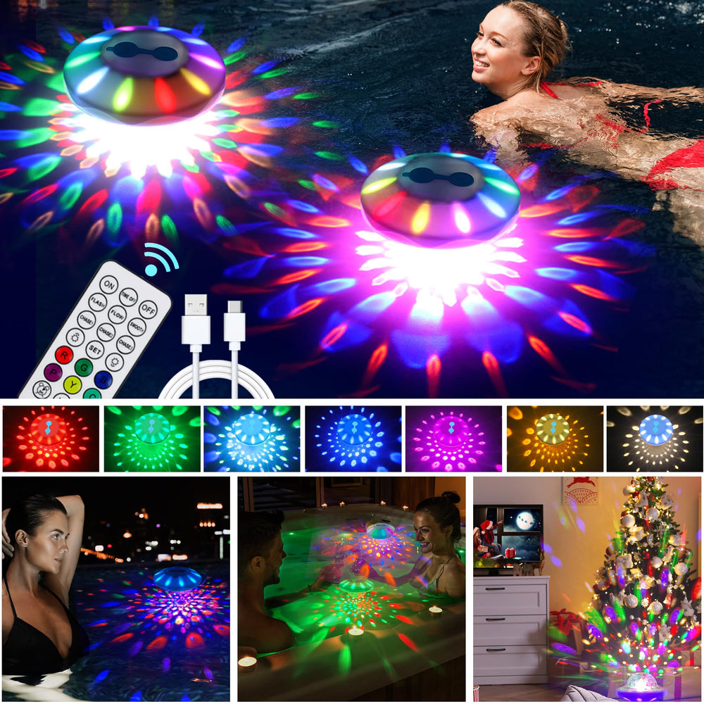 WANTERONG Rechargeable Floating Pool Lights front view
