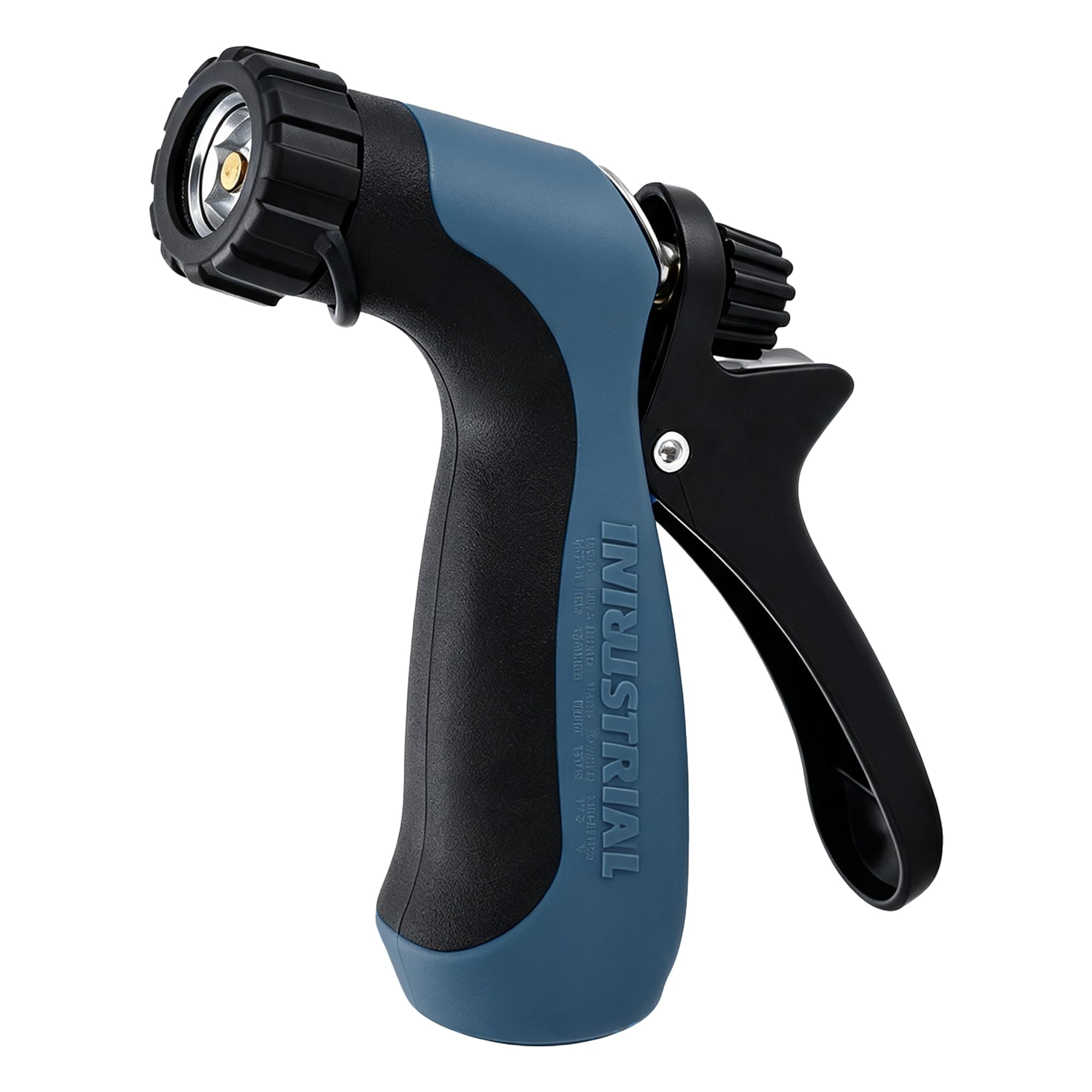 waouaut Industrial Garden Hose Nozzle front view in blue