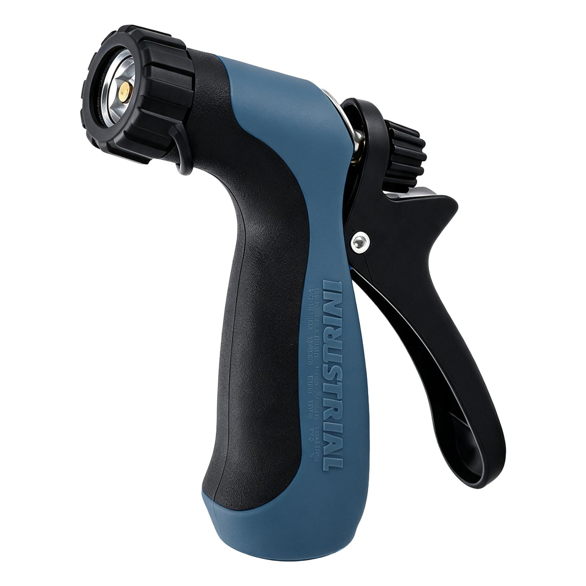 waouaut Industrial Garden Hose Nozzle front view in blue