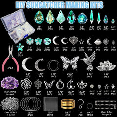 WASTROYAL Suncatcher Kit metal decorations including hummingbird and butterfly