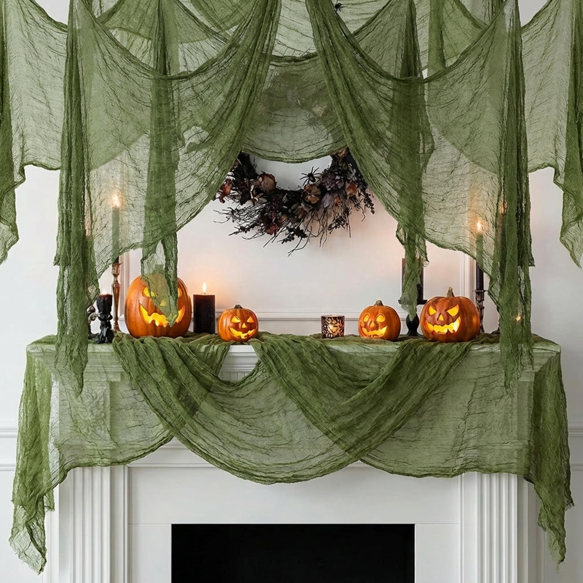 Watayo Halloween Creepy Cloth cut to various sizes for decoration