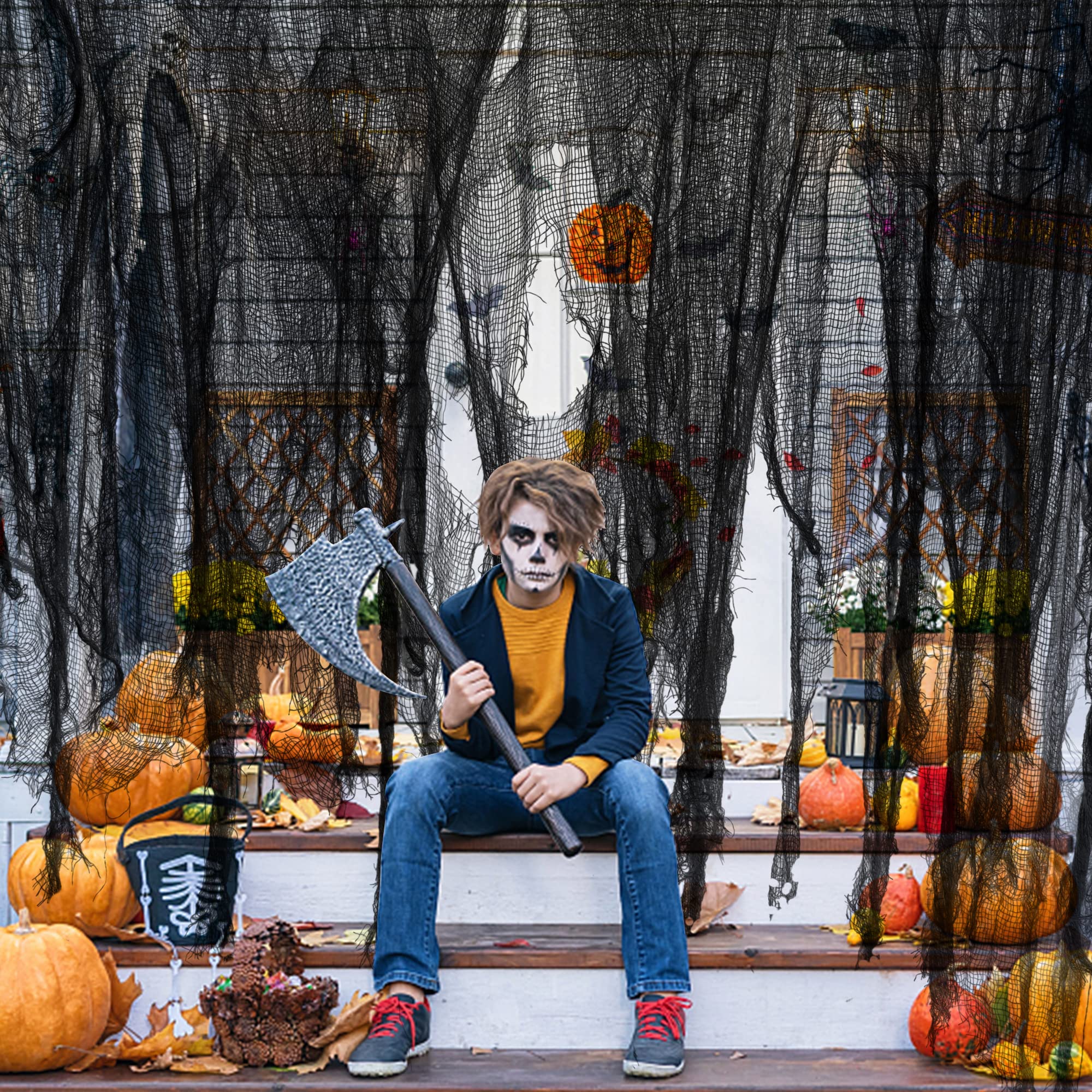 Watayo Halloween decoration ideas using spooky gauze