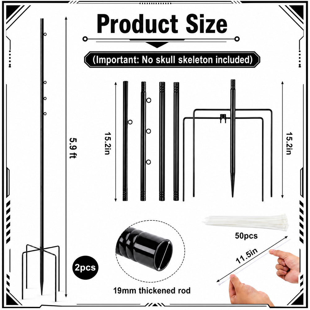 Watayo metal skeleton mounting kit components
